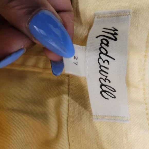 Madewell Yellow Griff Fatigue Women's Straight Leg Pants | Size 27 - Picture 6 of 11